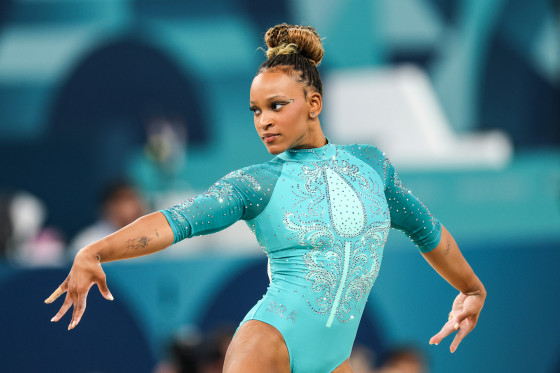 Brazil's Olympic champion Rebeca Andrade inspires girls at her hometown gym where career began